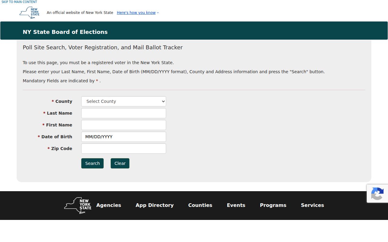 Brighton residents directory New York voter lookup form